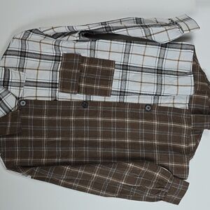PLAID button up